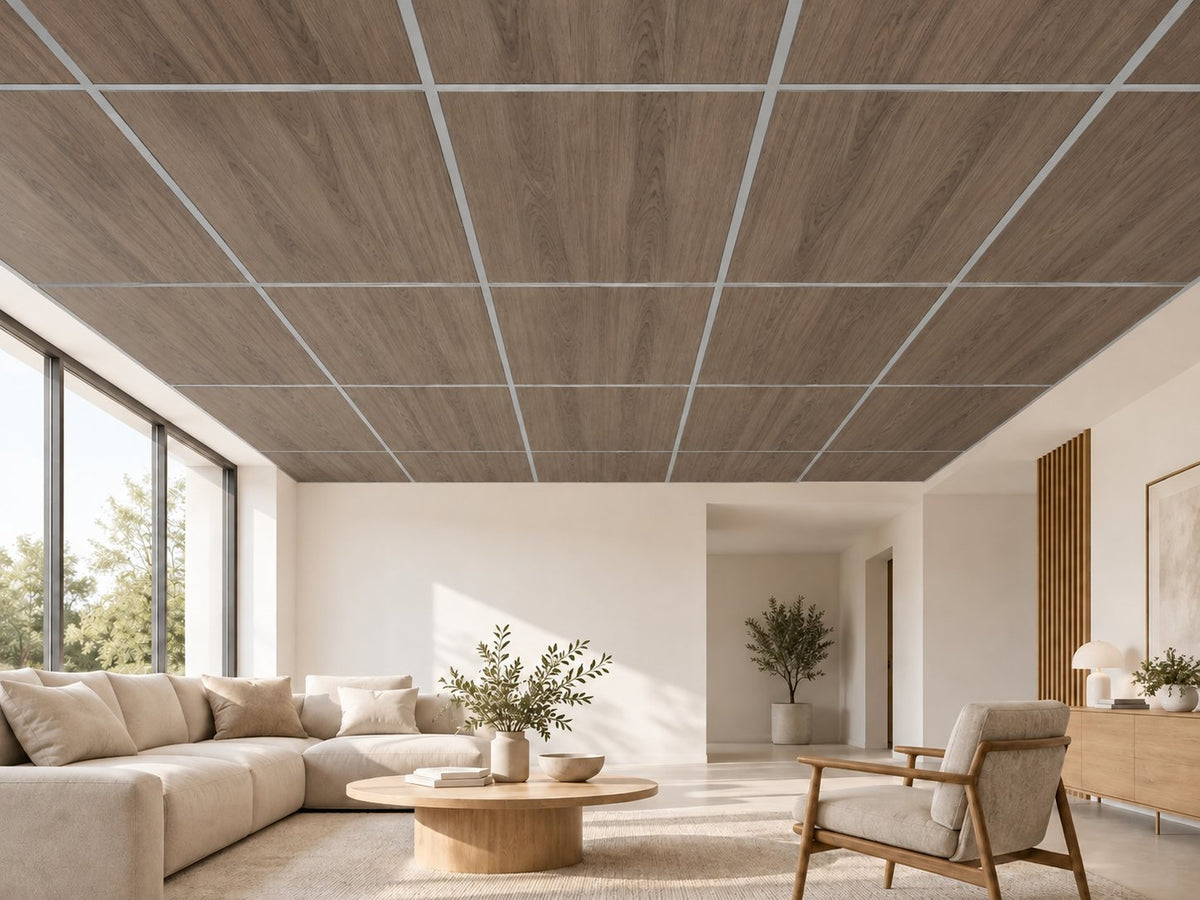 Dalle acoustique plafond suspendu bois – T15/T24