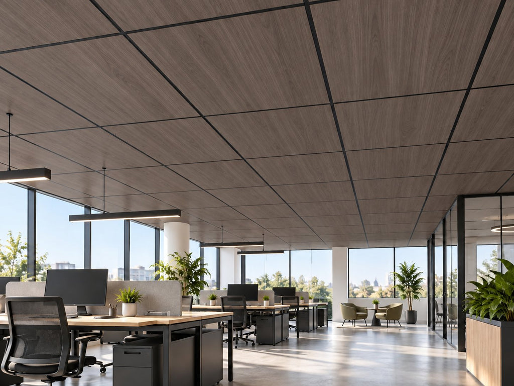 Dalle acoustique plafond suspendu bois – T15/T24