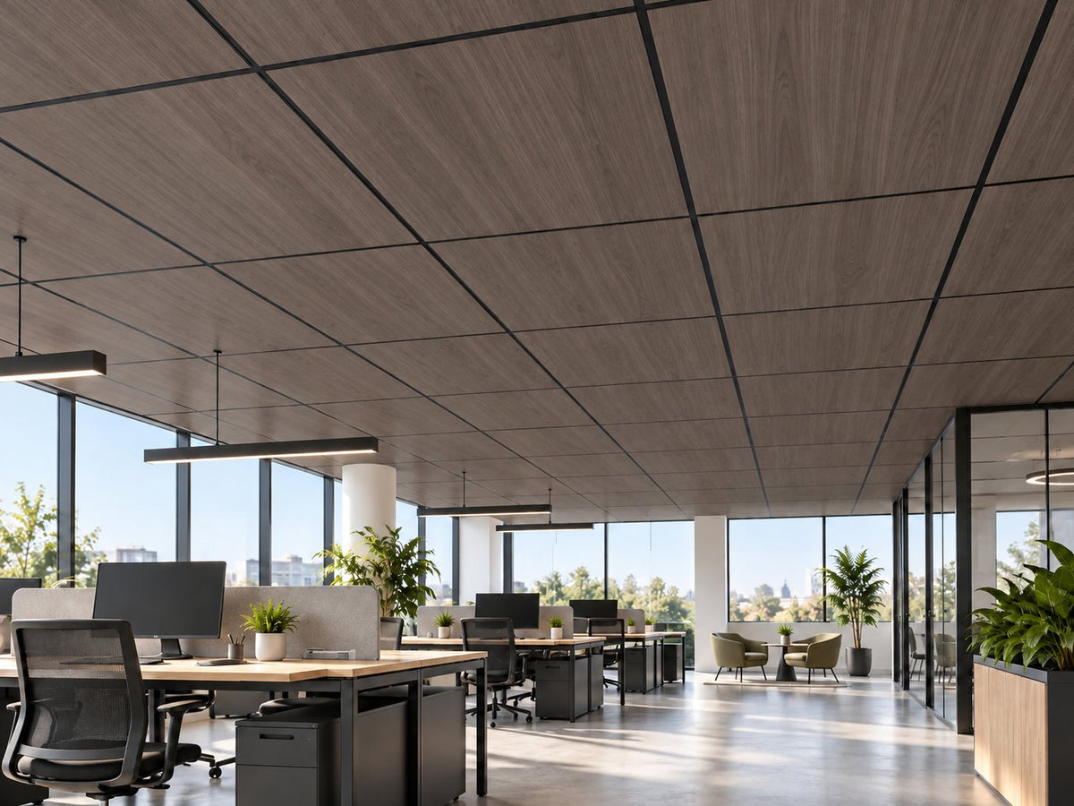 Dalle acoustique plafond suspendu bois – T15/T24