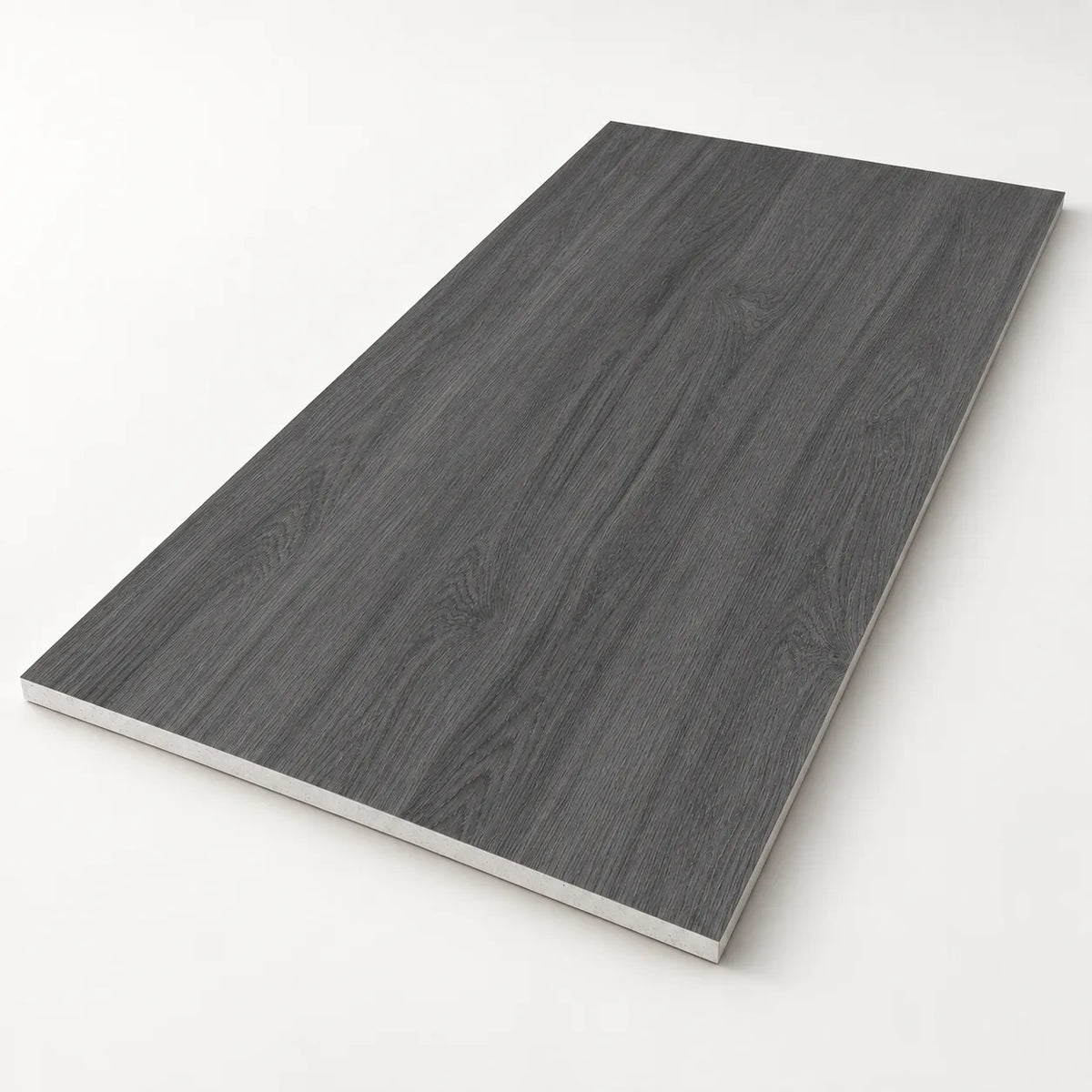 Dalle acoustique de plafond en bois, finition chêne fumé, vue du produit