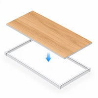 Dalle acoustique de plafond en bois, finition chêne naturel, mise en place dans une ossature de plafond suspendu