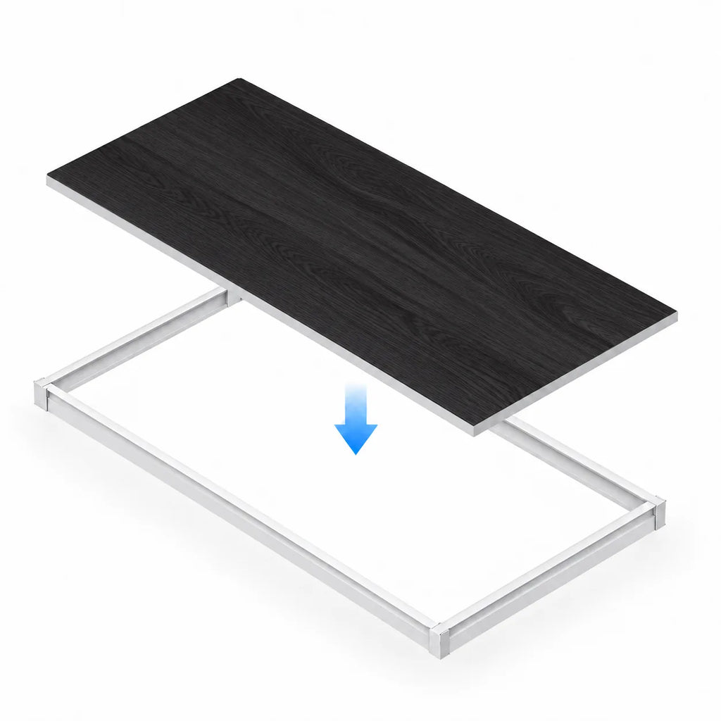 Dalle acoustique de plafond en bois, finition frêne noir, mise en place dans une ossature de plafond suspendu