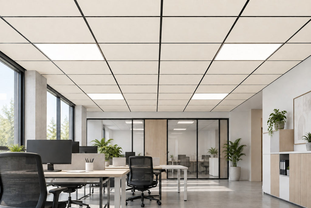 Dalle acoustique plafond en feutre PET – 60 × 60 cm