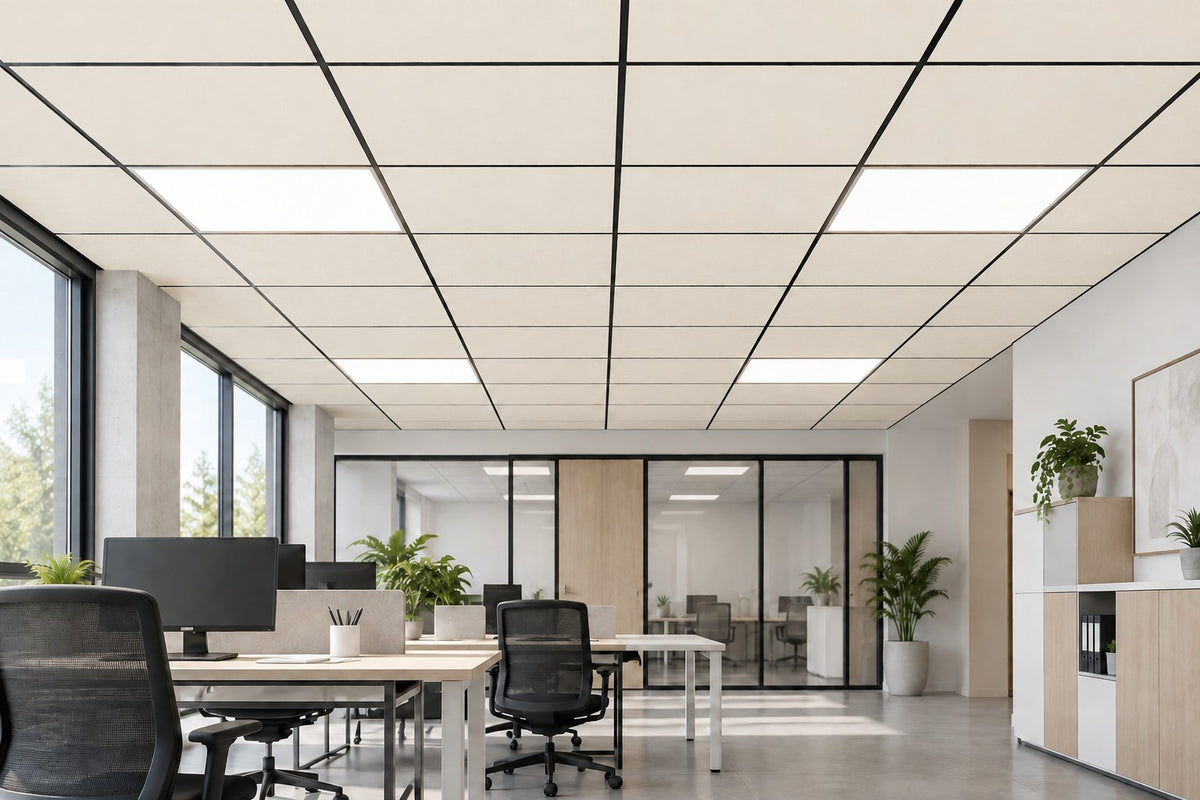 Dalle acoustique plafond en feutre PET – 60 × 60 cm