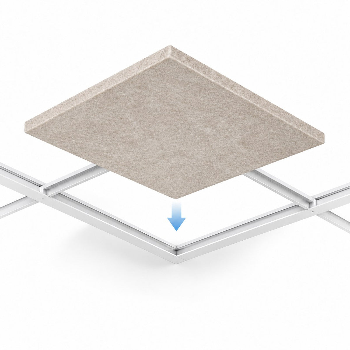 Dalle acoustique plafond en feutre PET – 60 × 60 cm