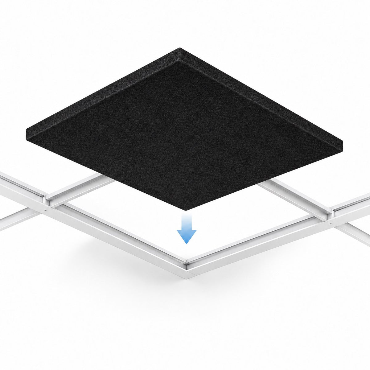 Dalle acoustique plafond en feutre PET – 60 × 60 cm