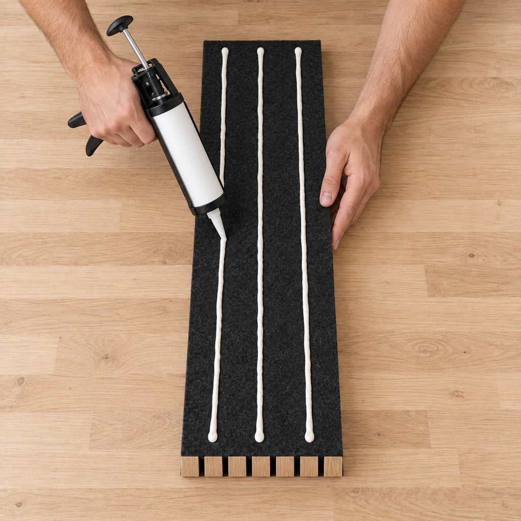 Panneau acoustique mural compact en chêne naturel – pose collée au mur