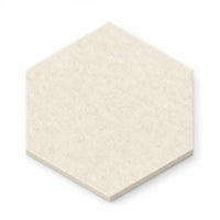 Texture et matière du panneau acoustique mural hexagonal – feutre pet couleur Écru