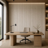 Panneau mural en feutre PET – Motif Barcode couleur Écru dans un intérieur contemporain