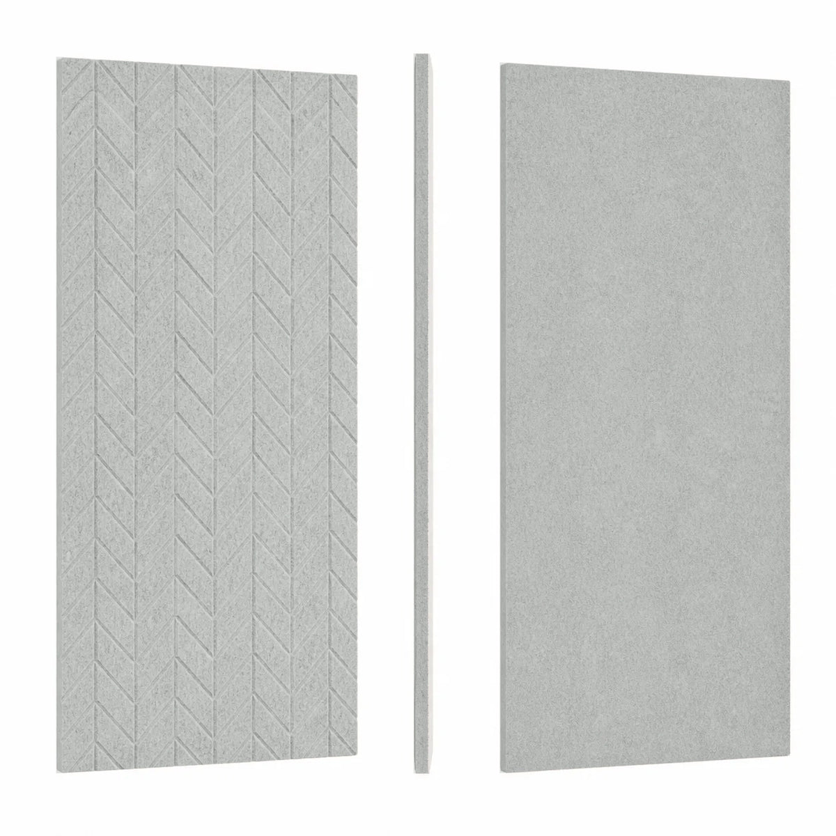 Panneau mural en feutre PET – Chevrons — Gris clair — vue 3