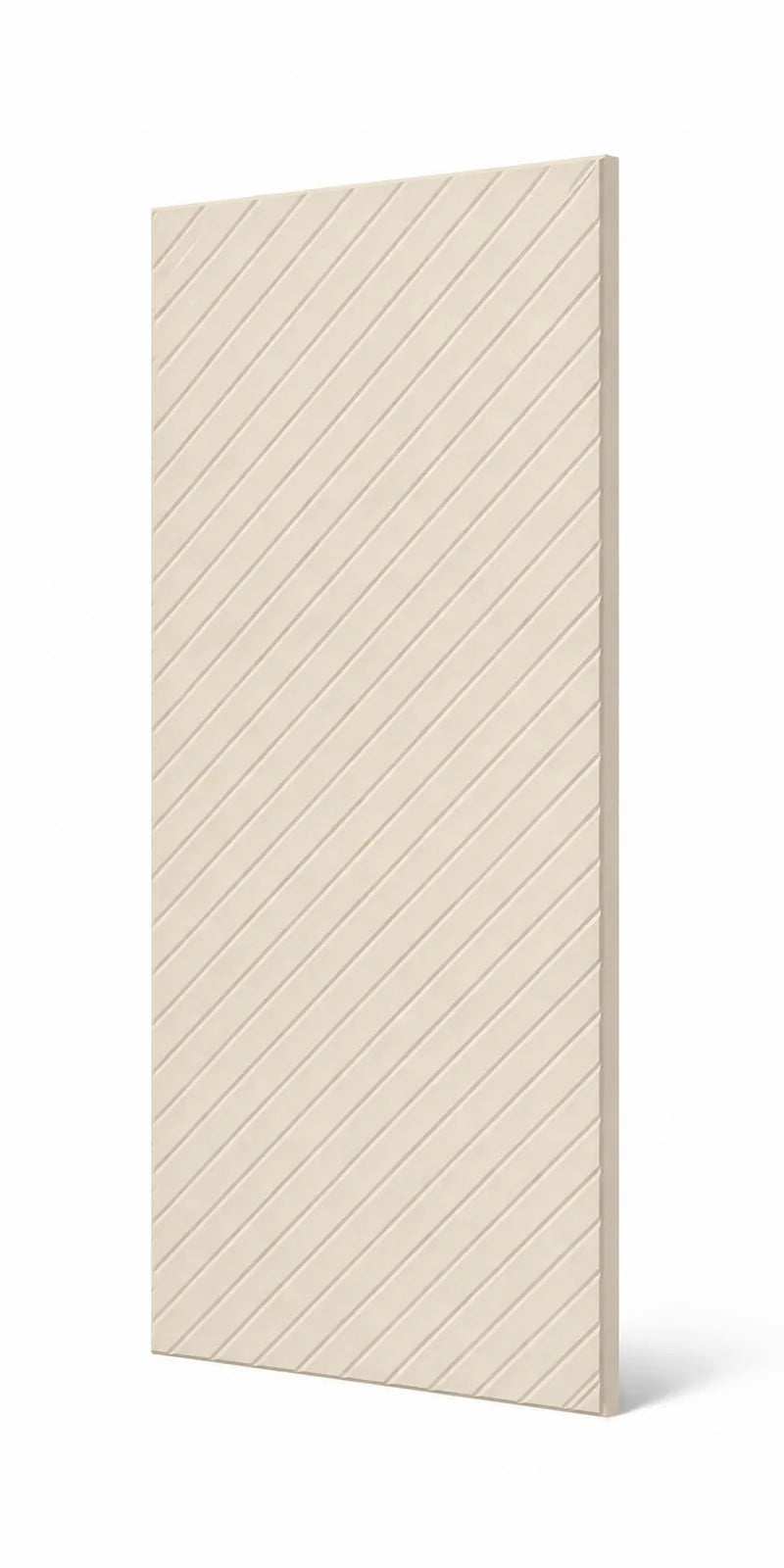 Texture et matière du panneau mural en feutre PET – Diagonal couleur Écru