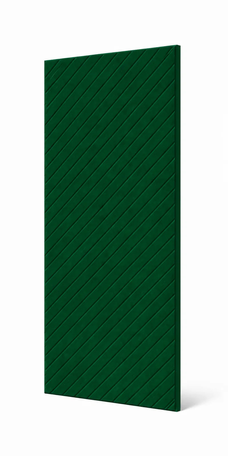 Texture et matière du panneau mural en feutre PET – Diagonal couleur Vert forêt