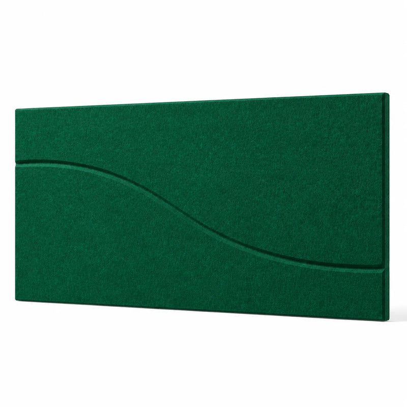 Texture et matière du panneau mural en feutre pet – motif flow couleur Vert forêt