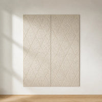 Panneau mural feutre pet grands losanges en composition murale design