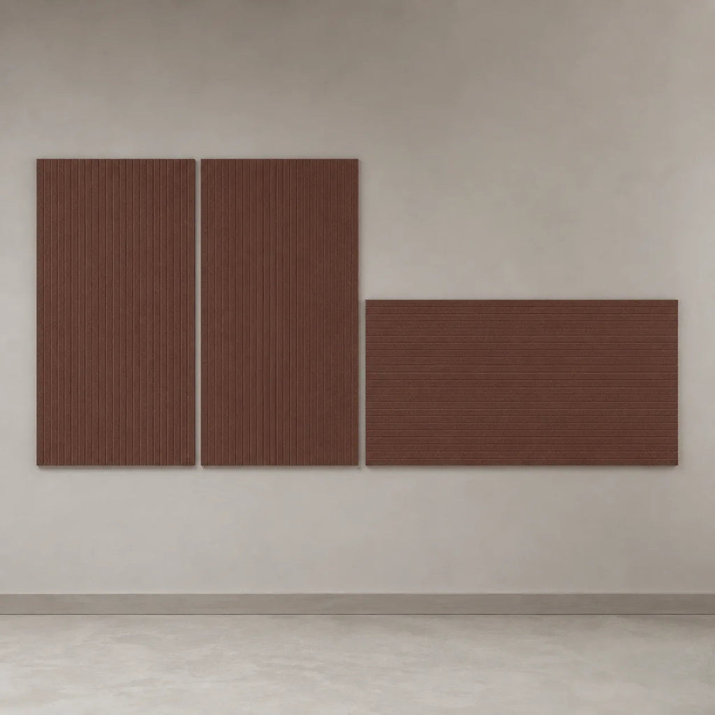 Panneau mural feutre pet lignes fines en composition murale design