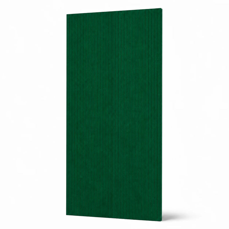 Texture et matière du panneau mural en feutre pet – lignes fines couleur Vert forêt