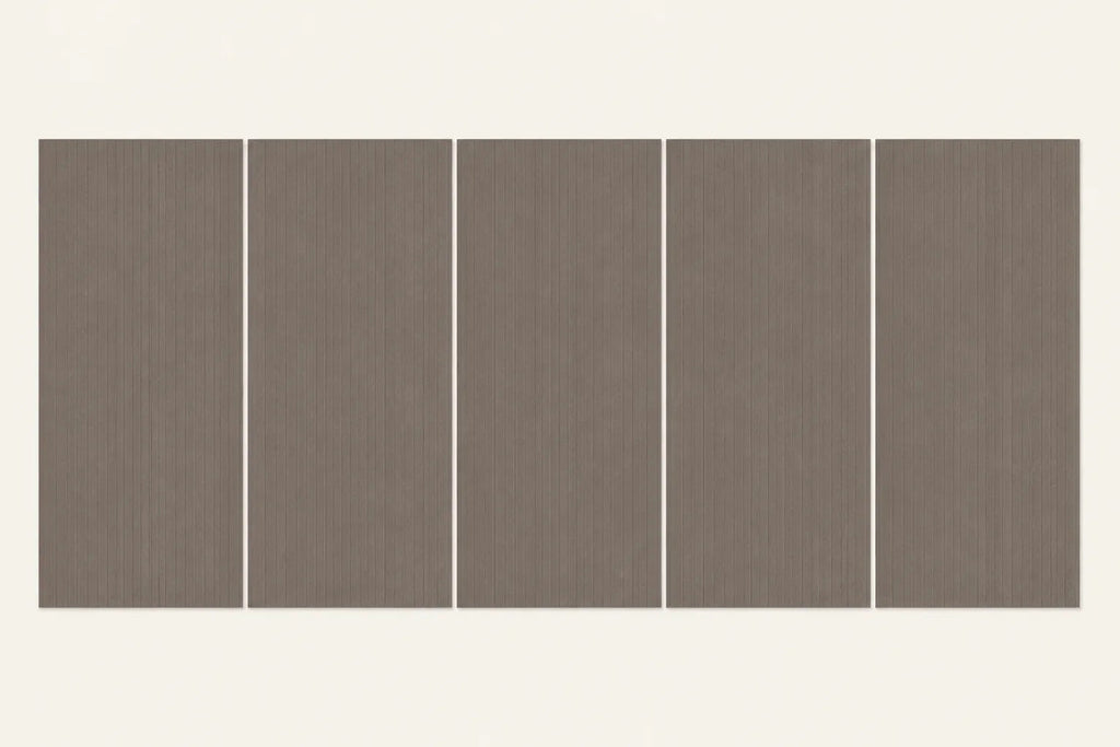 Panneau mural feutre pet lignes verticales en composition murale design