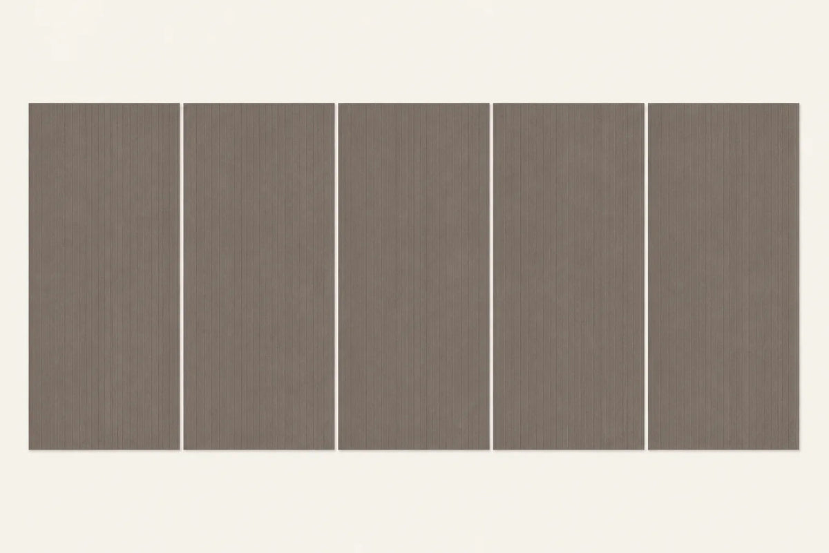 Panneau mural feutre pet lignes verticales en composition murale design