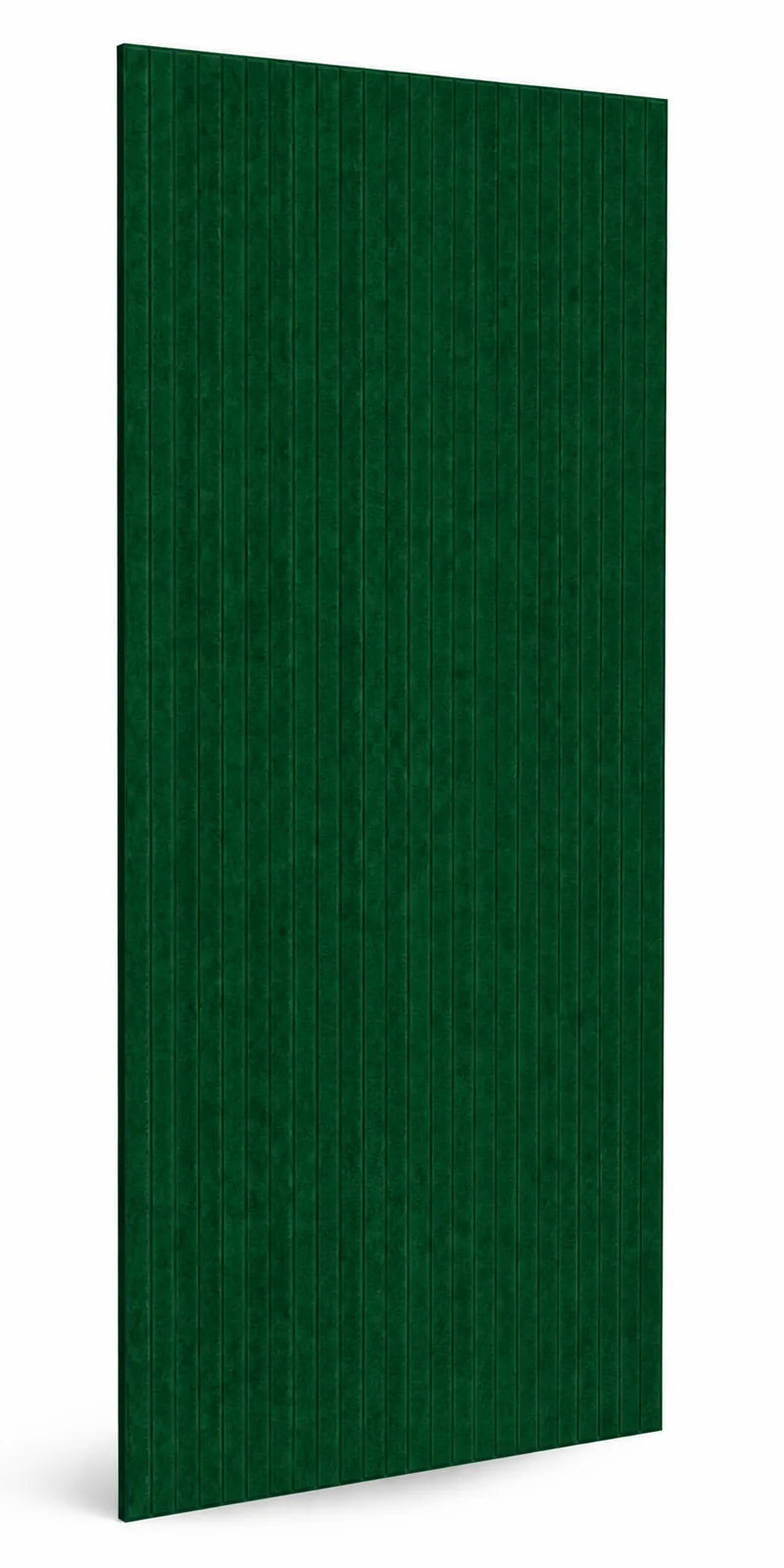 Texture et matière du panneau mural en feutre pet – lignes verticales couleur Vert forêt