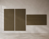 Panneau mural feutre pet micro-rainures en composition murale design