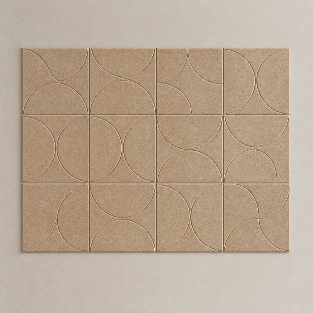 Panneau mural feutre pet orbit en composition murale design