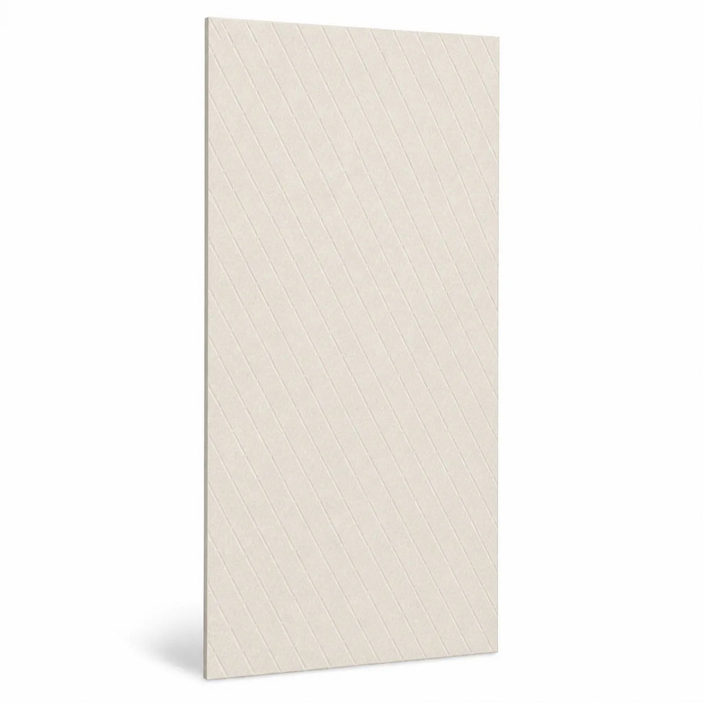 Texture et matière du panneau mural en feutre pet – petits losanges couleur Écru