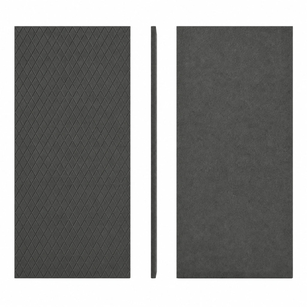 Panneau mural en feutre PET – Petits losanges — Graphite — vue 3