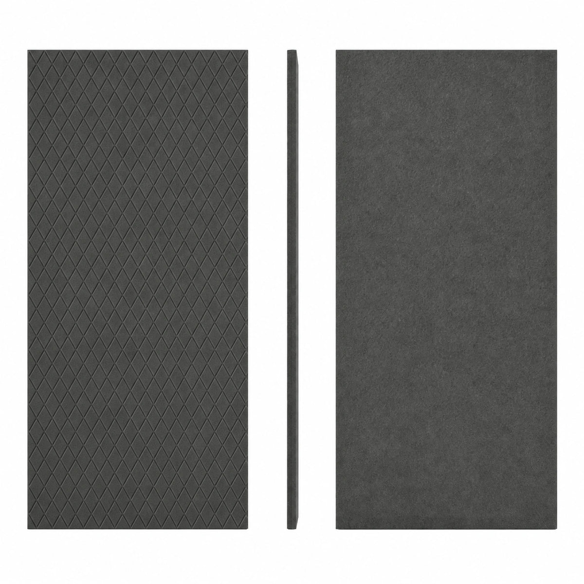 Panneau mural en feutre PET – Petits losanges — Graphite — vue 3
