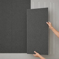 Panneau mural en feutre PET – Petits losanges — Graphite — vue 6