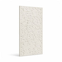 Texture et matière du panneau mural en feutre pet – motif pois couleur Écru