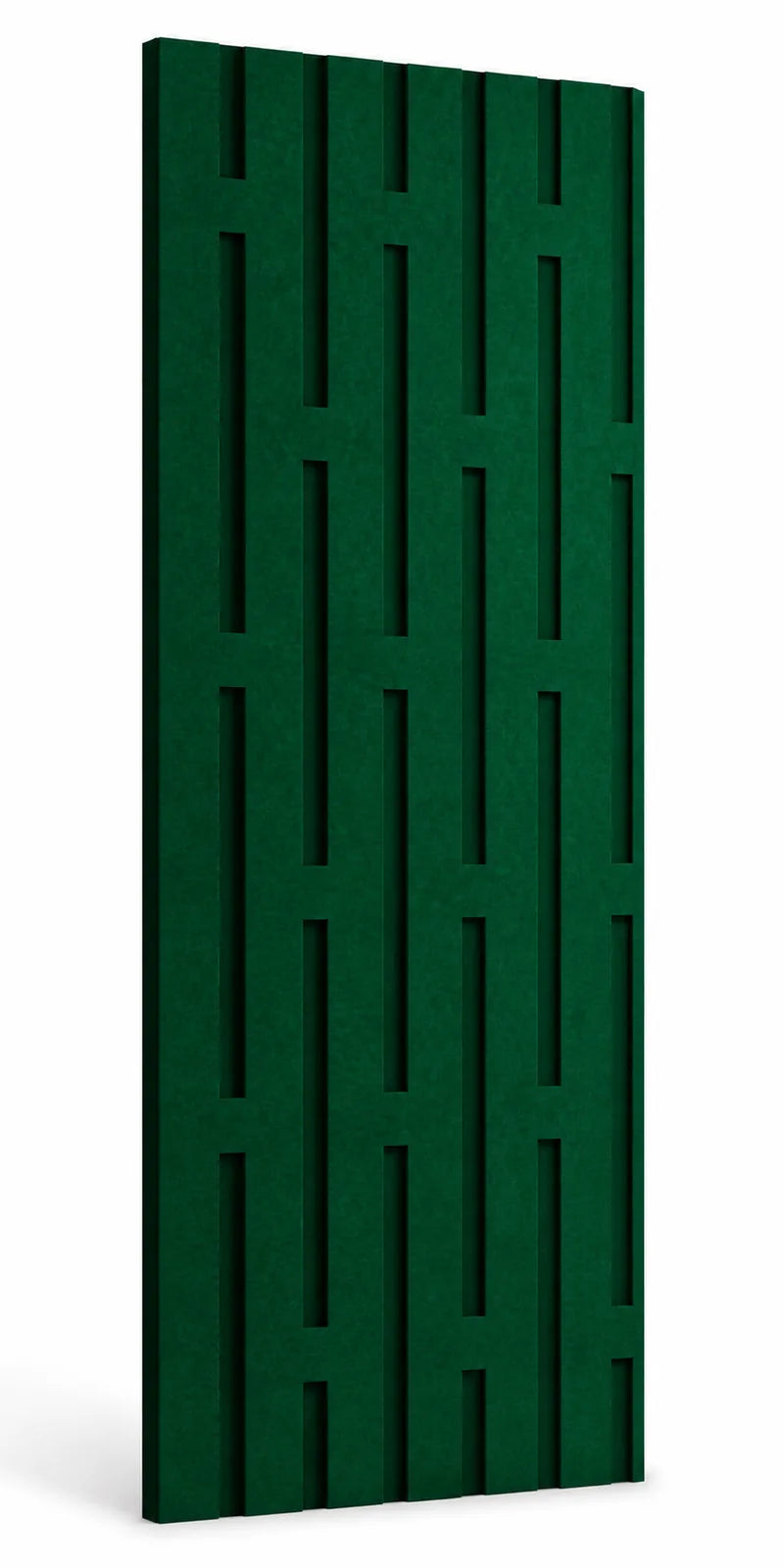 Texture et matière du panneau mural en feutre pet – rayures couleur Vert forêt