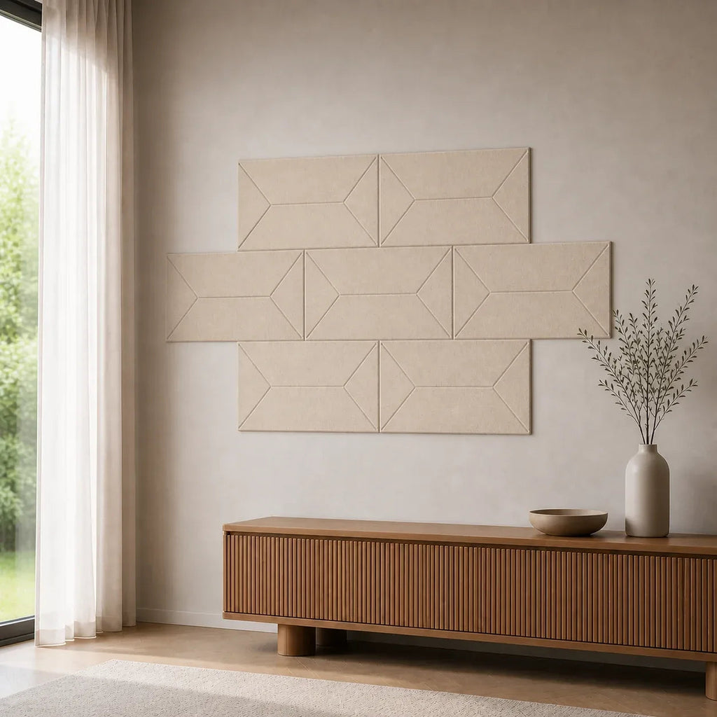 Panneau mural feutre pet shift en composition murale design