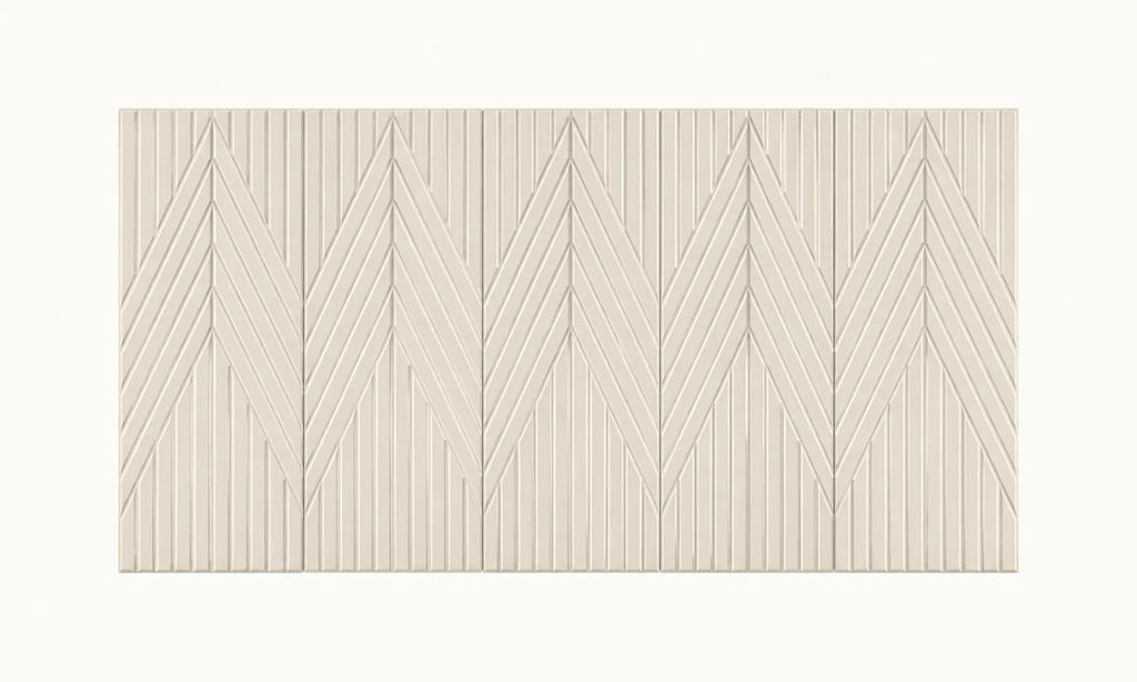 Panneau mural feutre pet v-line en composition murale design