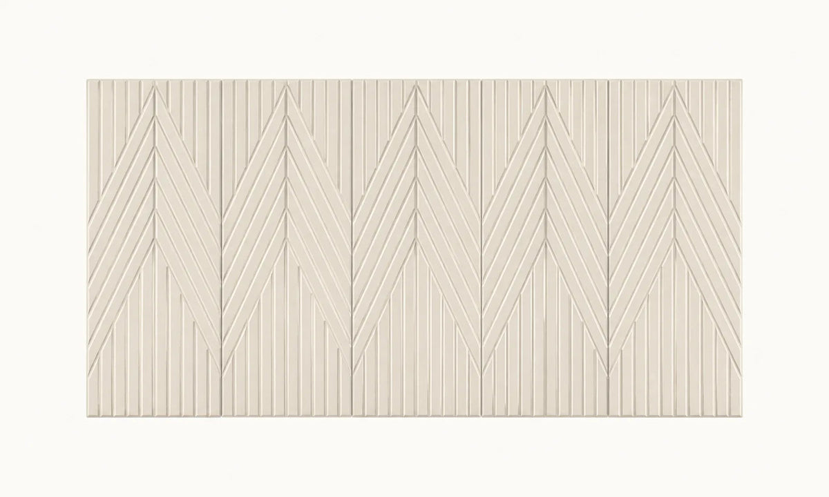 Panneau mural feutre pet v-line en composition murale design