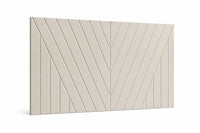 Gros plan sur la texture du panneau mural en feutre PET V-Line couleur Écru