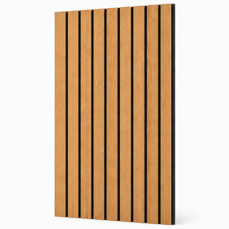 Panneau acoustique Wide finition Chêne naturel, panneau sur fond blanc
