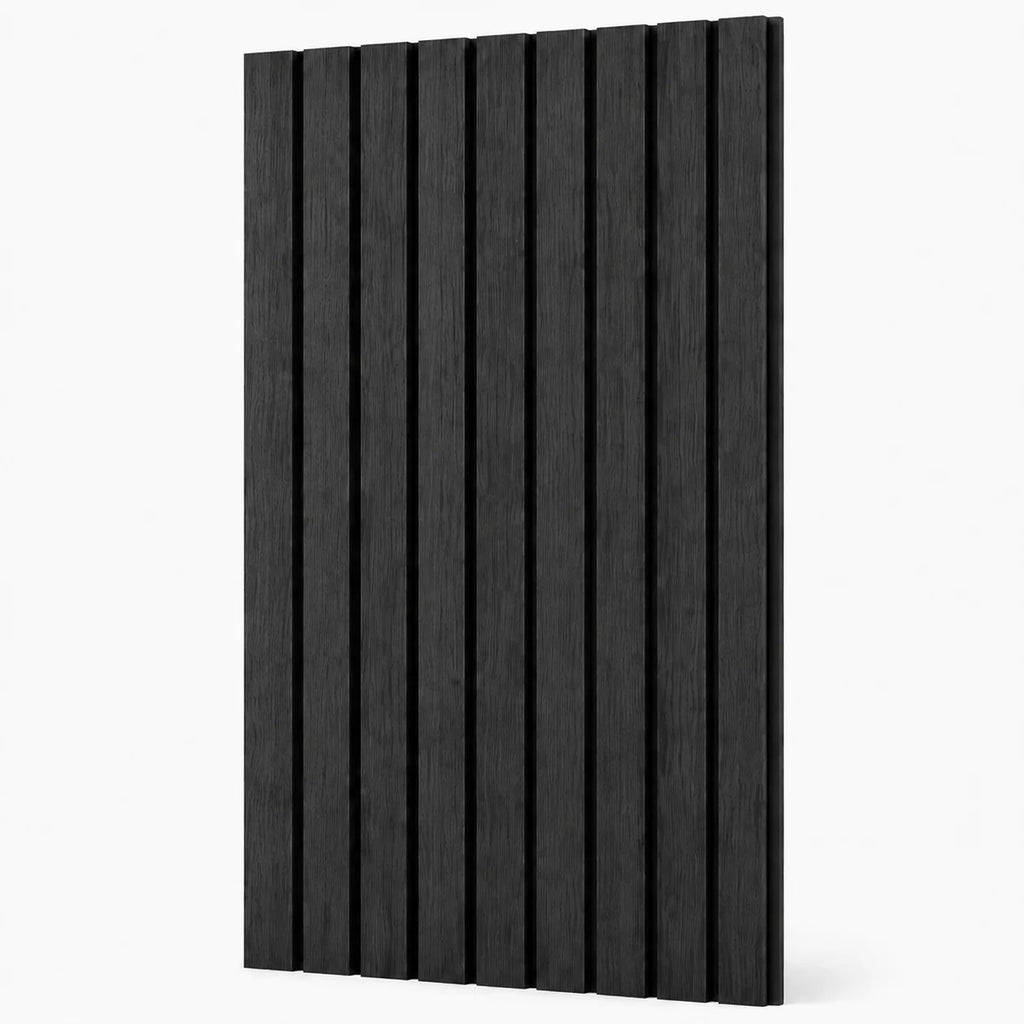 Panneau acoustique Wide finition Frêne graphite, panneau sur fond blanc