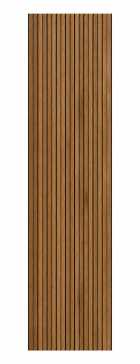 Vorderansicht des PREMIUM-Akustikpaneels in Eiche Bronze, Format 240 × 60 cm