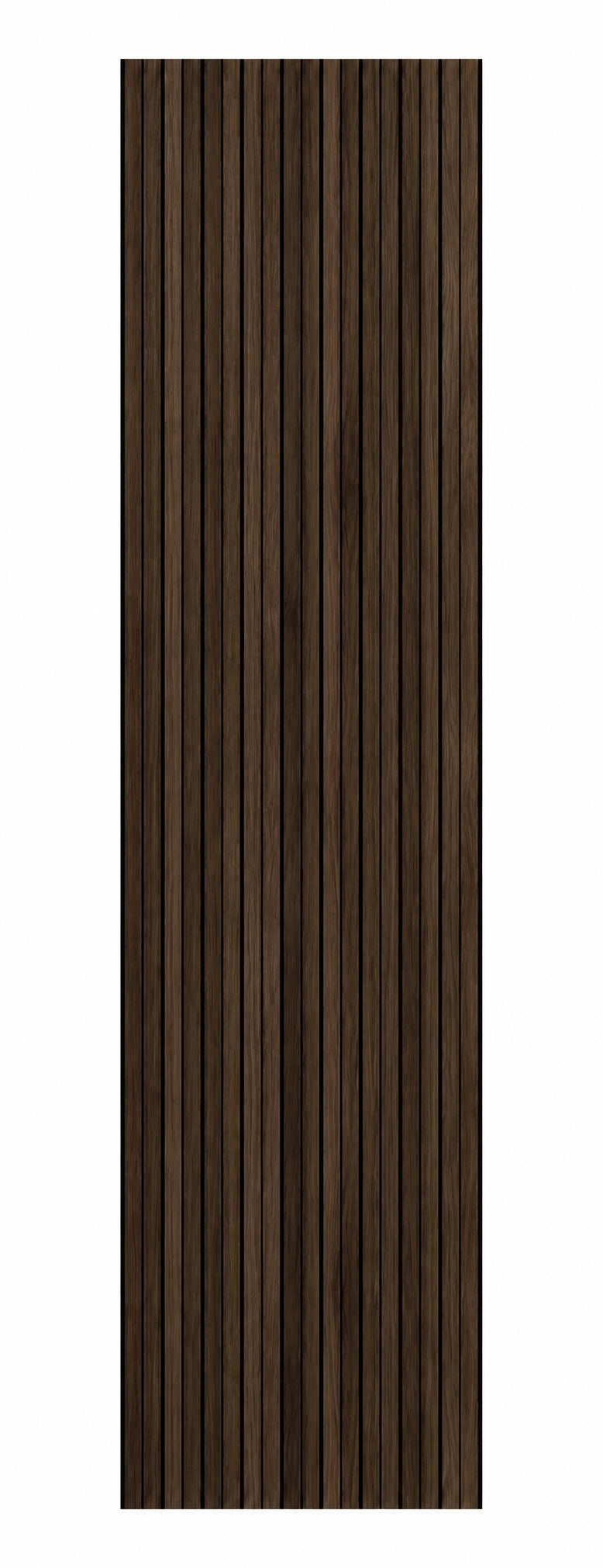 Vorderansicht des PREMIUM-Akustikpaneels in Eiche Geräuchert, Format 240 × 60 cm