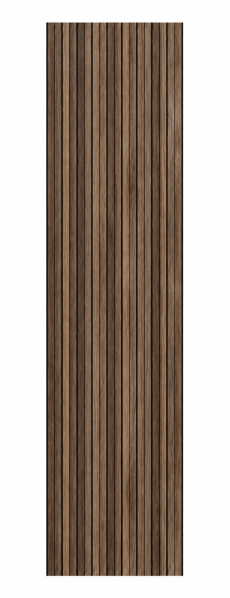 Vue de face du panneau acoustique PREMIUM en noyer, format 240 × 60 cm